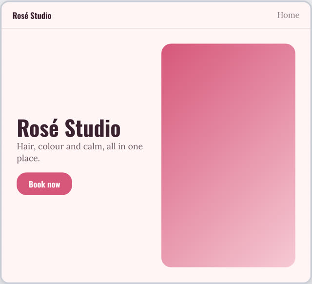 Salon template preview