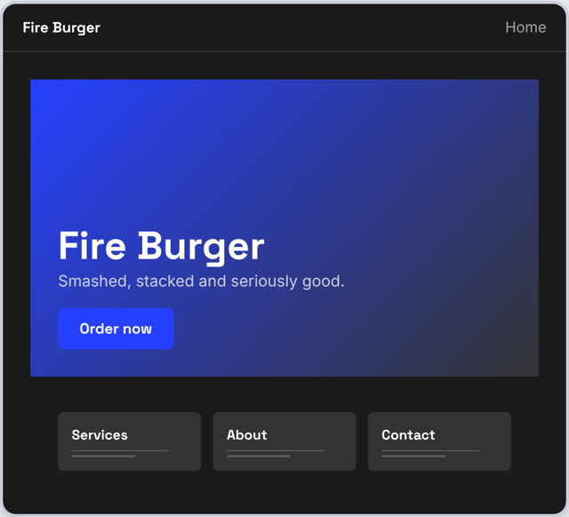 Restaurant template preview