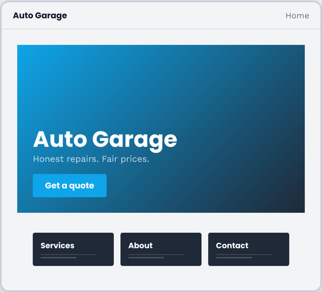 Garage template preview